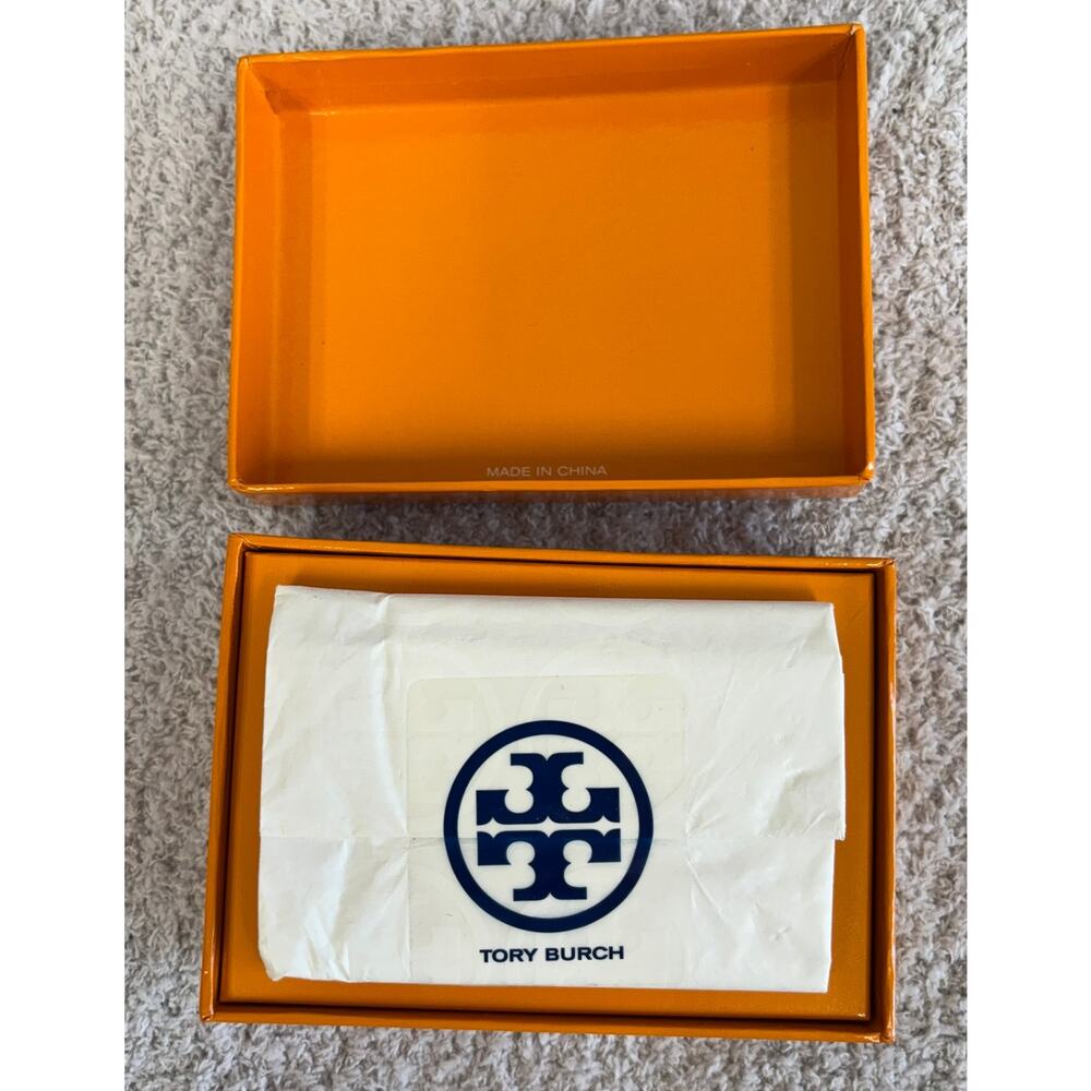 NWOT Tory Burch Blue Leather Slim Card Case Wallet #72888 - Picture 4 of 5